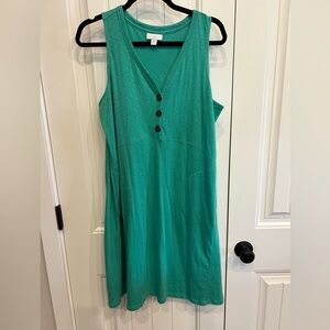 JJill Green soft dress Medium Petite